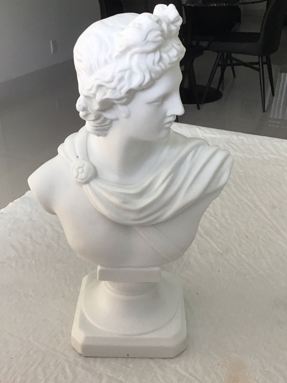 Apollo Belvedere White Classical Bust Sculpture for Home  accent #152